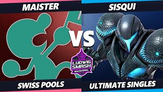 Ludwig Invitational  Maister Game amp Watch Vs Sisqui Dark Samus SSBU Ultimate Tournament [upl. by Peddada]