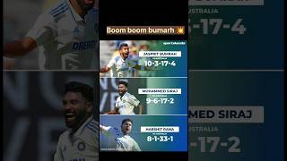 Boom bumarh 💥shorts viralshorts teamindia jaspritbumrah indvsaus trending shortsfeed [upl. by Burris398]