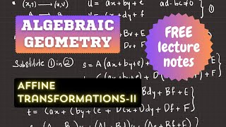 Affine Transformation  Linear Transformations  Introduction to Algebraic Geometry 7  Neo Learning [upl. by Rainwater]