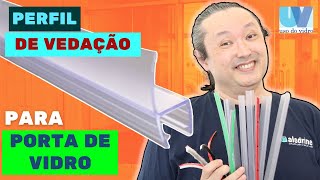 Como vedar fresta em porta de vidro fácil rápido e barato [upl. by Magocsi]