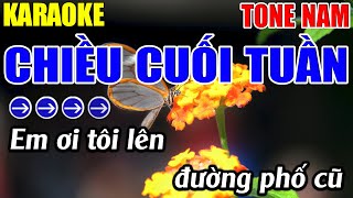 Chiều Cuối Tuần Karaoke Tone Nam Karaoke Lâm Nhạc Sống  Beat Mới [upl. by Laurita339]