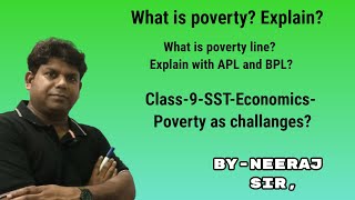 What is Poverty and Poverty line Class9SSTEconomicsCBSE BOARDNCERT [upl. by Lanford]