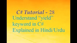 Understand “yield” keyword in C Explained in Hindi [upl. by Lertsek]