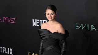 Selena Gomez Dazzles in Gown at Emilia Perez Premiere [upl. by Stanfield]