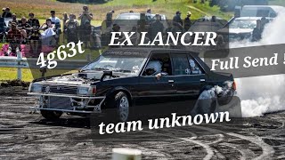 Turbo 4g63 EX LANCER SENDING IT Lawrence burnouts [upl. by Aseeram187]