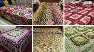 Top 35 Crochet bed sheet designBeautiful project bedspread pattern ideas [upl. by Howenstein]