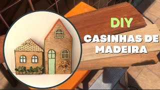 DIY  CASINHAS DE MADEIRA COM SOBRAS DE MADEIRA  IDEIA BARATA PARA DECORAR [upl. by Aspia]