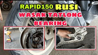 RUSI RAPID 150 REPLACE REAR BEARING I TATLONG BEARING WASAK [upl. by Akahc]