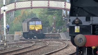 RESCUING STRICKEN TANGMERE Kirkby Stephen and Garsdale with 47802 and 34067 Tangmere 22 Sep 24 [upl. by Simpson337]