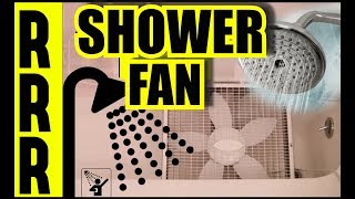 SHOWER SOUNDS  FAN NOISE  BLACK SCREEN  SHOWERING RELAXATION SOUNDS [upl. by Richmound]