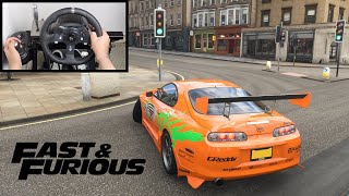 Forza Horizon 4 Paul Walker Toyota Supra Steering Wheel  Shifter Fast and Furious Gameplay [upl. by Burnight]