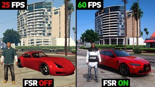 How to increase FPS in GTA 5  FSR Free Performance Boost How to install FSR in GTA V  DLSS gta 5 [upl. by Hunter938]