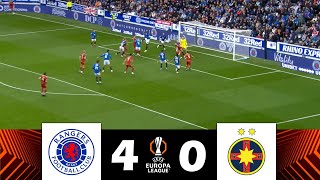 Rangers vs FCSB 40  UEFA Europa League 202425  Match Highlights [upl. by Nnaylloh]