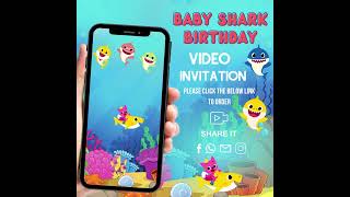 Personalized Baby Shark Birthday Invitation [upl. by Elwyn]