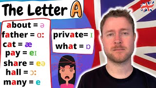 English Pronunciation  The Letter A  9 Ways to Pronounce the Letter A [upl. by Elocaj]