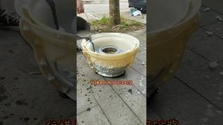 59 cm cement round flower pot production process cement flower pot mold part 537 [upl. by Wilow429]