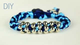 DIY Chinese Crown Knot Bracelet with Beads [upl. by Seka]