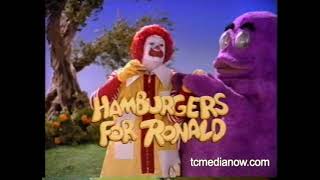 McDonalds Commercial Hamburgers for Ronald 1985 [upl. by Eiloj]