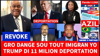 GRO NOUVEL SOU HAITI  IMIGRATION  PROGRAM BIDEN TPS  AZIL CBP  TRUMP DEPORTATION [upl. by Daley]