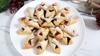 3 ingredient Pastry Desserts with jam from scratch  better than puff pastry [upl. by Fabri138]