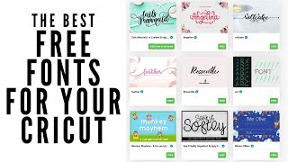 The Best Free Fonts For Your Cricut [upl. by Abroms]