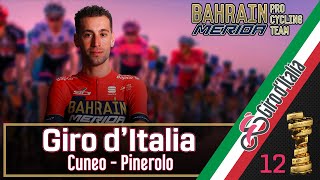 GIRO DITALIA 2019 Stage 12  Cuneo  Pinerolo  Pro Cycling Manager 2018 [upl. by Anilah]