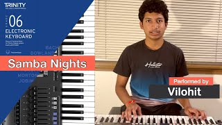 Samba Nights  Trinity Grade 6 Keyboard  Vilohit  Online Student USA [upl. by Bergmans]