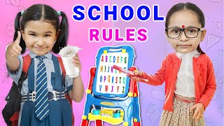 Kids PRETEND Play TEACHER TEACHER  SCHOOL RULES  ToyStars [upl. by Icnarf]