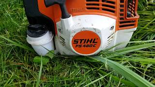 Débroussailleuse stihl fs 460c avec couteaux à taillis [upl. by Hardunn755]