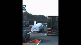 Inexperienced Car Driver Nearly Causes Truck to Veer Off Course [upl. by Particia]