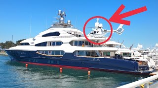 Billionaires 150000000 Mega Yacht Attessa IV Helicopter landing platform San Diego [upl. by Oaoj]