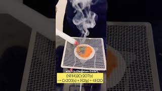 Chemical Volcano Experiment Decomposition of ammonium dichromate shortsviral [upl. by Khoury30]