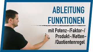 Ableitung mit PotenzFaktorProduktKettenQuotientenregel  Mathe by Daniel Jung [upl. by Verne613]