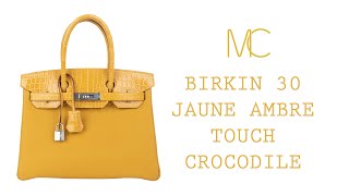 Hermes Birkin 30 Bag Jaune Ambre Touch Crocodile • MIGHTYCHIC • [upl. by Thom]