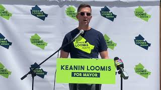 Keanin Loomis kicks off his run for mayor’s office [upl. by Aura299]