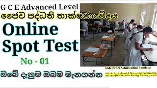 ස්ථානීය පරීක්ෂණය  Online BST Spot Test  BST Sinhala  BST Practical Test [upl. by Daune]