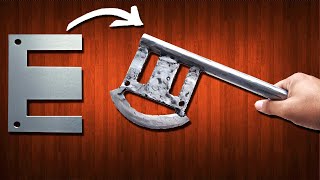 Amazing Forging Axe from the Transformer E shape Metal  Crazy Skills [upl. by Vachell]