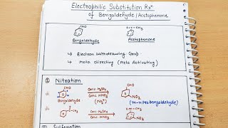 38 Electrophilic Substitution Reaction of Benzaldehyde and Acetophenone Class12 neet jee cbse [upl. by Adnyl]