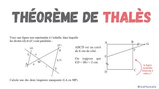 Exercices corrigés sur le théorème de Thalès  3eme collège [upl. by Llerrod]