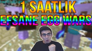 1 SAAT EFSANE MÜCADELE  Minecraft EGG WARS Türkçe  Bölüm 19 [upl. by Birkle842]