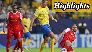 Al nassr Vs persepolis today highlights match  Cristiano Ronaldo injury 🤕 AFC Champions League [upl. by Nilyad698]