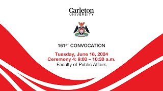 2024 06 18 Carleton University 161st Convocation Ceremony 4  900am [upl. by Muslim]