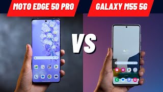 Motorola Edge 50 Pro 5G vs Samsung Galaxy M55 5G  Edge 50 Pro vS M55 5G  Zoom Gadget [upl. by Airamak]