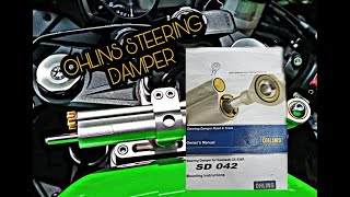 DIY installation of OHLINS Steering damper on Kawasaki Ninja zx6r  2021 KRT EDITION [upl. by Oiragelo]