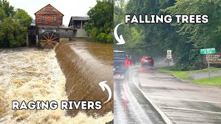 Pigeon Forge amp Gatlinburg Heavy Rain Causes Road amp Attraction Closures [upl. by Pat]