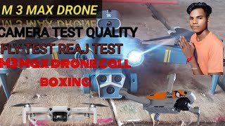 m3 max drone camera test  range test battery backup unboxing kaise kare brushless motor long video [upl. by Samid759]