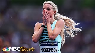 Keely Hodgkinson stuns field herself with record breaking 800m in Paris  NBC Sports [upl. by Hagai271]