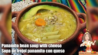 SOPA 🇪🇨DE FRÉJOL PANAMITO CON QUESO ❤ Panamito bean soup with cheese [upl. by Tallu]