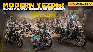 Yezdi Scrambler Adventure amp Roadster First Look Video  An Icon Reborn  ZigWheelscom [upl. by Burford206]