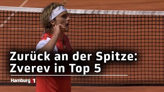 Zurück an der Spitze Zverev in Top 5 [upl. by Koorb778]